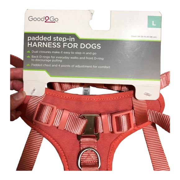 PETCO GOOD2GO Pink Padded Step-In Dog Harness, Large - Picture 3 of 9